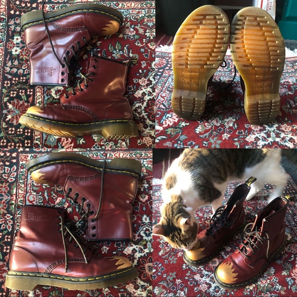 SOLD 🌞 Dr. Martens reworked cherry 1460 boots 🌞 - Picture 5 of 5